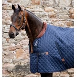 Coperta da box Signature 200 g Horseware Blu navy / marrone / argento Blu marino