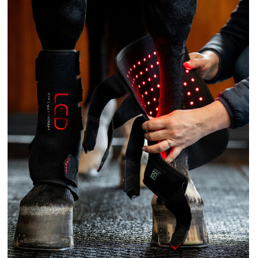 Stinchiere terapeutici Horseware con luce rossa a LED Nero / nero