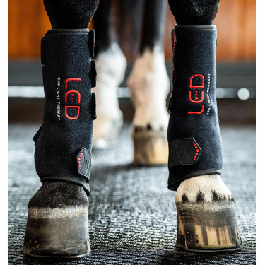 Stinchiere terapeutici Horseware con luce rossa a LED Nero / nero
