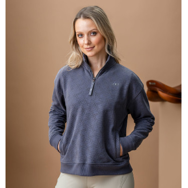 Felpa da donna Horseware AA Gabriella con mezza zip Antracite Grigio Felpa da donna Horseware AA Gabriella con mezza zip Antracite Grigio
