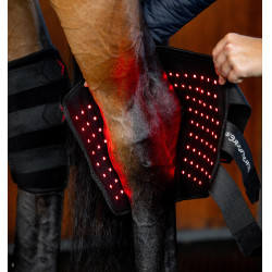 Protettore del garretto Horseware Therapy con luce LED rossa Nero / nero Protettore del garretto Horseware Therapy con luce LED rossa Nero / nero