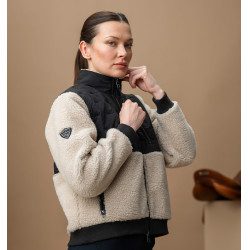 Pile Horseware AA Lorenza zip donna Sabbia / nero Giallo