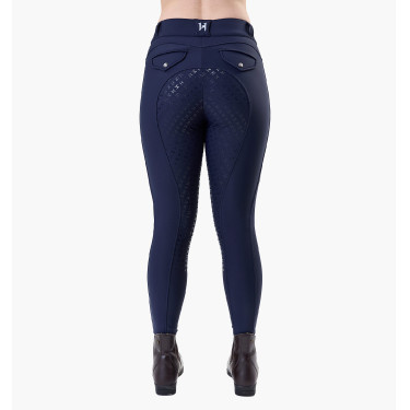 Pantaloni da equitazione Horseware Flexfit invernali full grip donna Marina Blu marino