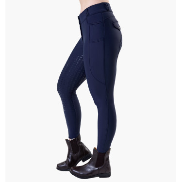 Pantaloni da equitazione Horseware Flexfit invernali full grip donna Marina Blu marino