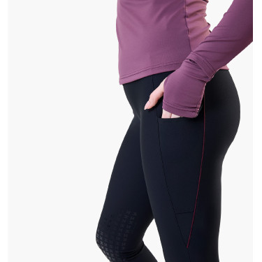 Leggings Optifit invernali Horseware con grip al ginocchio da donna Nero