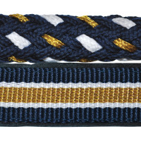 Set Capestro Nylon/Lurex + Lunghina Canter Blu navy / bianco / oro