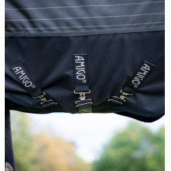 Coperta Horseware Amigo 1200D FieldSafe Reflectech Plus Turnout 50 g Nero / nero riflettente