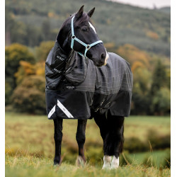 Coperta Horseware Amigo 1200D FieldSafe Reflectech Plus Turnout 100 g Nero / nero riflettente