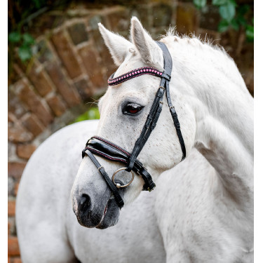 Briglia per pony Horseware Diamante Flash Nero / rosa Briglia per pony Horseware Diamante Flash Nero / rosa
