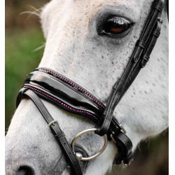 Briglia per pony Horseware Diamante Flash Nero / rosa Briglia per pony Horseware Diamante Flash Nero / rosa