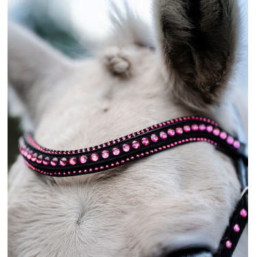 Briglia per pony Horseware Diamante Flash Nero / rosa Briglia per pony Horseware Diamante Flash Nero / rosa