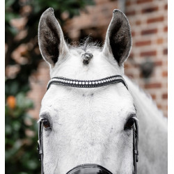 Briglia Horseware Diamante con chiudibocca flash Nero / argento Briglia Horseware Diamante con chiudibocca flash Nero / argento