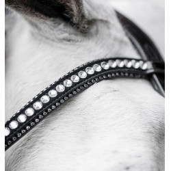 Briglia Horseware Diamante con chiudibocca flash Nero / argento Briglia Horseware Diamante con chiudibocca flash Nero / argento