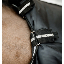 Copricollo da box Easy-Layer Horseware 100 g Nero / nero / argento