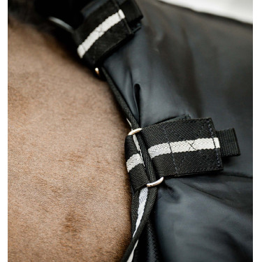 Copricollo da box Easy-Layer Horseware 100 g Nero / nero / argento
