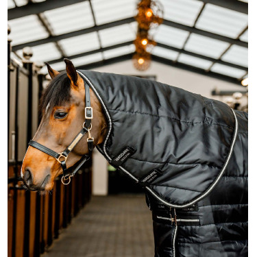 Copricollo da box Easy-Layer Horseware 100 g Nero / nero / argento
