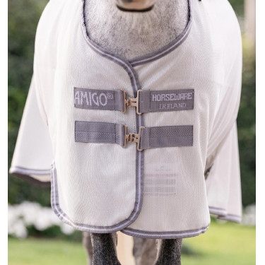 Camicia anti-insetti Horseware Amigo Bug Rug Pony Argento / grigio titanio / argento