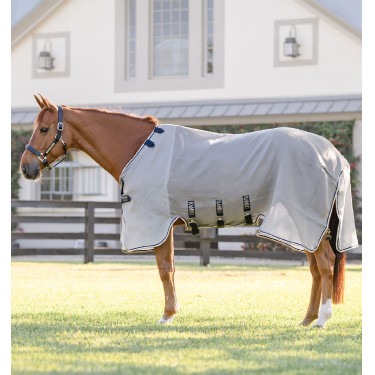 Camicia anti-mosche Horseware Rambo Protector Fieldsafe Argento / blu navy
