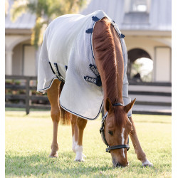 Camicia anti-mosche Horseware Rambo Protector Fieldsafe Argento / blu navy
