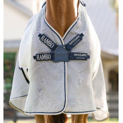 Camicia anti-mosche Horseware Rambo Protector Fieldsafe Argento / blu navy