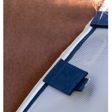 Camicia anti-mosche Horseware Rambo Protector Fieldsafe Argento / blu navy
