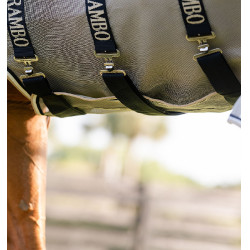 Camicia anti-mosche Horseware Rambo Protector Fieldsafe Argento / blu navy
