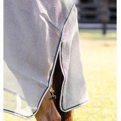 Camicia anti-mosche Horseware Rambo Protector Fieldsafe Argento / blu navy