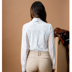 Polo da concorso Horseware AA Elena a maniche lunghe Bianco Polo da concorso Horseware AA Elena a maniche lunghe Bianco