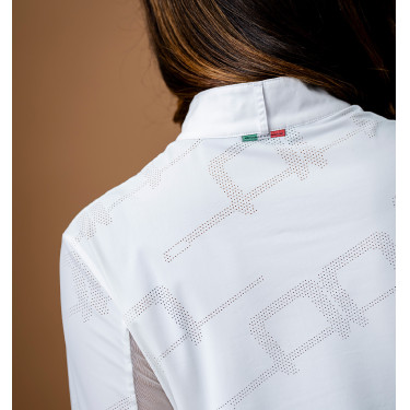 Polo da concorso Horseware AA Elena a maniche lunghe Bianco Polo da concorso Horseware AA Elena a maniche lunghe Bianco