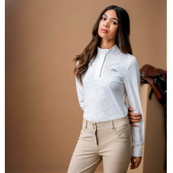 Polo da concorso Horseware AA Elena a maniche lunghe Bianco Polo da concorso Horseware AA Elena a maniche lunghe Bianco