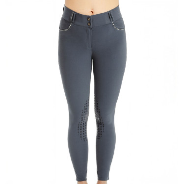 Pantaloni Horseware Newmarket a vita media con grip al ginocchio Orchidea indaco Viola Pantaloni Horseware Newmarket a vita media con grip al ginocchio Orchidea indaco Viola