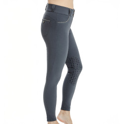 Pantaloni Horseware Newmarket a vita media con grip al ginocchio Orchidea indaco Viola Pantaloni Horseware Newmarket a vita media con grip al ginocchio Orchidea indaco Viola