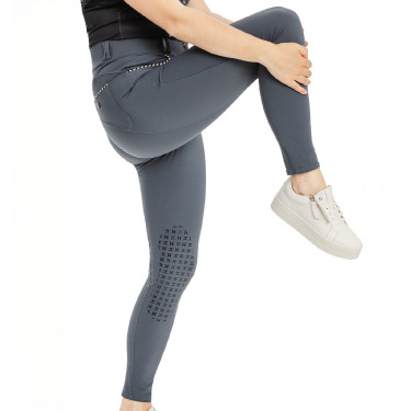 Pantaloni Horseware Newmarket a vita media con grip al ginocchio Orchidea indaco Viola Pantaloni Horseware Newmarket a vita media con grip al ginocchio Orchidea indaco Viola
