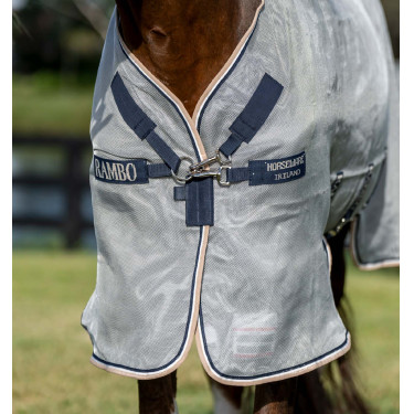 Coperta anti-mosche Horseware Protector Rambo Argento / blu navy