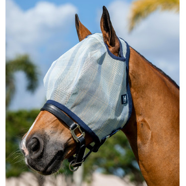 Maschere antimosche Horseware Newmarket senza orecchie Marine witney Blu marino