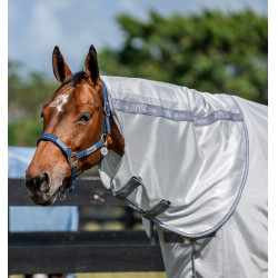 Copricollo anti-mosche Horseware Amigo Bug Rug Argento / grigio titanio / argento Copricollo anti-mosche Horseware Amigo Bug Rug Argento / grigio titanio / argento