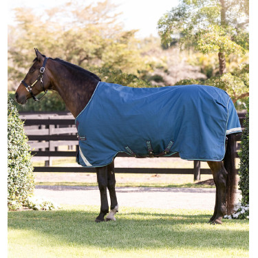 Coperta Horseware Rhino Turnout 100g Marino / grigio / acqua / grigio Blu marino