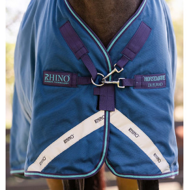 Coperta Horseware Rhino Turnout 100g Marino / grigio / acqua / grigio Blu marino