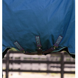 Coperta Horseware Rhino Turnout 100g Marino / grigio / acqua / grigio Blu marino