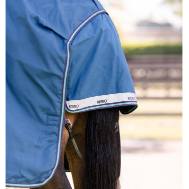 Coperta Horseware Rhino Turnout 100g Marino / grigio / acqua / grigio Blu marino