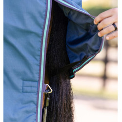 Coperta Horseware Rhino Turnout 100g Marino / grigio / acqua / grigio Blu marino