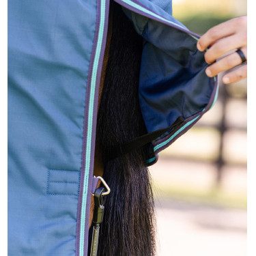 Coperta Horseware Rhino Turnout 100g Marino / grigio / acqua / grigio Blu marino
