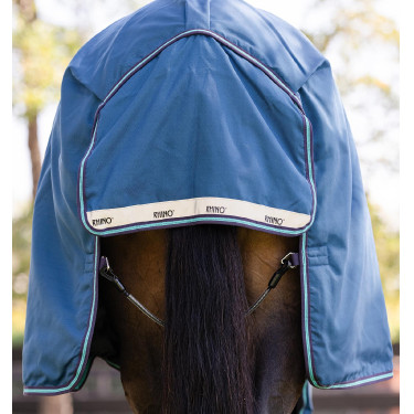 Coperta Horseware Rhino Turnout 100g Marino / grigio / acqua / grigio Blu marino