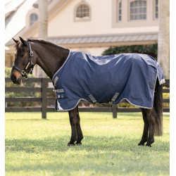 Coperta Horseware Rhino Pony Turnout 250g VL Nero / grigio titanio / blu classico Coperta Horseware Rhino Pony Turnout 250g VL Nero / grigio titanio / blu classico