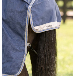 Coperta Horseware Rhino Pony Turnout 250g VL Nero / grigio titanio / blu classico Coperta Horseware Rhino Pony Turnout 250g VL Nero / grigio titanio / blu classico