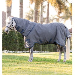Coperta Horseware Rhino Hexstop Plus Pony Turnout 0g Grigio / indaco / blu navy