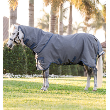 Coperta Horseware Rhino Hexstop Plus Pony Turnout 0g Grigio / indaco / blu navy