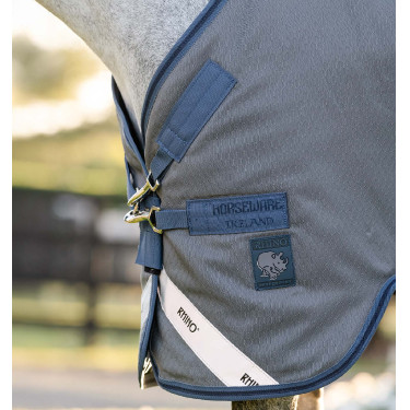 Coperta Horseware Rhino Hexstop Plus Pony Turnout 0g Grigio / indaco / blu navy