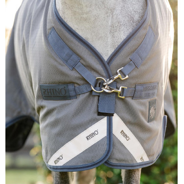 Coperta Horseware Rhino Hexstop Plus Pony Turnout 0g Grigio / indaco / blu navy