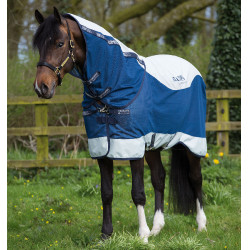 Coperta Horseware Rambo Summer Series V-Front Marina / grigio Blu